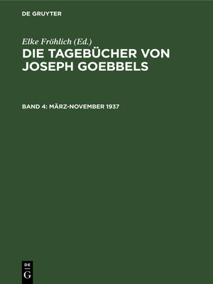 cover image of März-November 1937